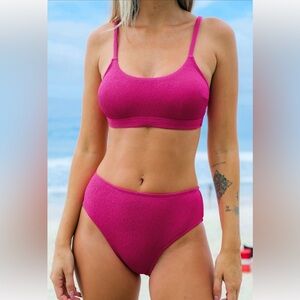 Cupshe Fuchsia Bikini Set